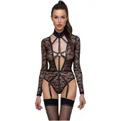 Cottelli - body transparent à bretelles - noir - L