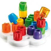 Quercetti Mosaïque en bâtonnets - Chunky Peggy - 22 Parties - 41 - - UneTaille - Jouets