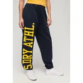 Superdry College Logo Boyfriend Tracksuit Pants Noir L Femme