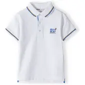 MINOTI T-Shirt bleu / blanc