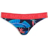 Superdry pour femme. W3010401A Bas de bikini Classics marine (L), Noir, Beachwear, Polister recyclé, Durable