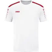 Jako Power Maillot manches courtes homme - Blanc / Rouge