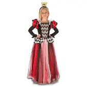 MOM Queen Of Hearts Costume Rouge 10-12 Years Enfants