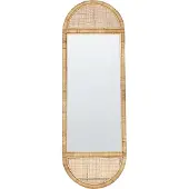 Beliani Barges Miroir sur pied 150 Cm Rotin naturel Lumarko !