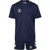 Hummel Logo Short Sleeve Set Bleu 140 cm Enfants