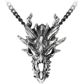 Alchemy Gothic Collier Gothic de - Dragon Skull - pour Unisexe - couleur argent - Taille Standard