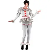 MOM Creepy Clown Costume Gris XL Enfants