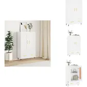 vidaXL Highboard blanc 69,5x31x115 cm Bois composite