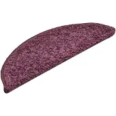 vidaXL Tapis d'escalier 15 pièces 56 x 17 x 3 cm Violet foncé Demi-rond