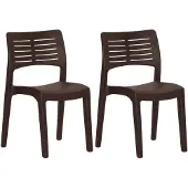 vidaXL Chaises de jardin 2 pcs. Moka Polypropylène