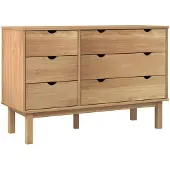 vidaXL Armoire à tiroirs OTTA 111x43x73,5 cm Pin massif