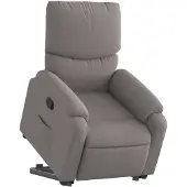 vidaXL Fauteuil relax avec releveur Taupe Tissu