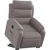 vidaXL Fauteuil relax avec releveur électrique Taupe Tissu