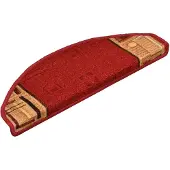 vidaXL Tapis d'escalier autoadhésifs 5 pcs 65x21x4 cm Rouge
