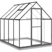 vidaXL Serre avec cadre de fondation anthracite 224x169x202 cm Alu