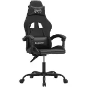 vidaXL Chaise de jeu noire en similicuir