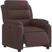 vidaXL Fauteuil relax électrique brun foncé Tissu