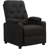 vidaXL Fauteuil relax noir tissu