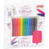 Alpino Coffret De Lettrage 12 Marqueurs + Livre
