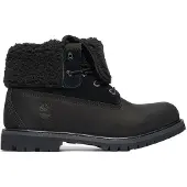 Timberland pour femme. TB18149A0011 Bottes en cuir Authentic Mid Warm noir (39.5 W), Plat, Lacets, Casuel