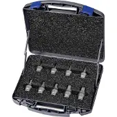 ASW Jeu de clés à douilles 725 H 9 OL 9 pièces 1/2 ″ i6-kant (10 mm, 12 mm, 14 mm, 17 mm, 19 mm, 4 mm, 5 mm, 6 mm, 8 mm)