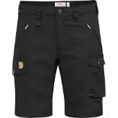Fjällräven - Short stretch et déperlant - Nikka Shorts Curved W Black pour Femme en Coton - Taille S/M - Noir