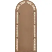 Beliani Miroir FRANEY Rotin Naturel