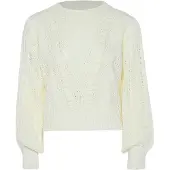 BLONDA Pull-over blanc cassé