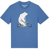 Watapparel T-Shirt 'Bär auf Bike' bleu / bleu ciel / mélange de couleurs