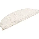 vidaXL Tapis d'escalier 10 pièces 56 x 17 x 3 cm Blanc Demi-rond