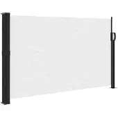 vidaXL Marquise latérale extensible blanc 117x300 cm