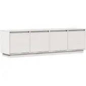 vidaXL Armoire TV Blanc 156x37x45 cm Pin massif