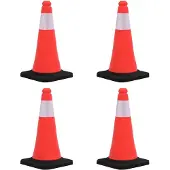 vidaXL Cônes de signalisation réfléchissants à base lourde 4 pcs 50 cm