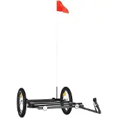 vidaXL Remorque pour vélo Noir 126x63x34 cm Fer