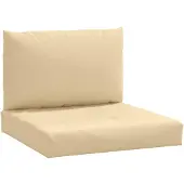 vidaXL Coussins de palette lot de 2 beige mélangé tissu