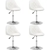 vidaXL Chaises de salle à manger 4 pcs. Blanc Similicuir