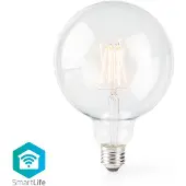 Nedis SmartLife LED Filament Lampe - Wi-Fi - E27 - 500 lm - 5 W - Warmweiss - 2700 K - Verre - Android/iOS - G125 - 1 Stück