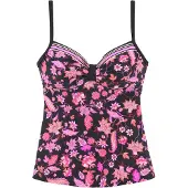 LASCANA Haut de tankini rose / noir