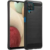 IMoshion Coque Brushed pour Samsung Galaxy A12 - Noir