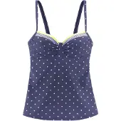 LASCANA Haut de tankini bleu / jaune pastel / blanc
