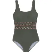 LASCANA Maillot de bain beige / sapin / noir