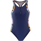 LASCANA Maillot de bain sport bleu marine / violet pastel / orange