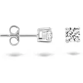 Blush Clous d'oreilles en or blanc 14 carats avec zircone 7128WZI