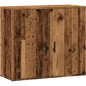 vidaXL Sideboard imitation vieux bois 80x33x70 cm Bois composite