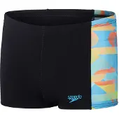 Speedo Digital Panel Swimming Boxer Noir 7-8 Years Garçon