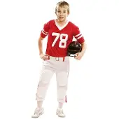 MOM Rugby Player Junior Costume Rouge 7-9 Years Enfants