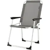 Travellife Chaise de camping pliable de luxe Ancona Compact Gris