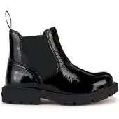 Geox - Bottines Chelsea Shaylax Effet Vernis - Noir - 34