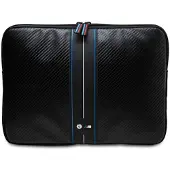 BMW Manchon BMCS16COMSCAKL 16" czarny/black Carbon Blue Stripes (16"), Sac pour notebook, Bleu, Noir