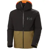 Helly Hansen Powderface, manteau de ski, hommes, noir/lynx